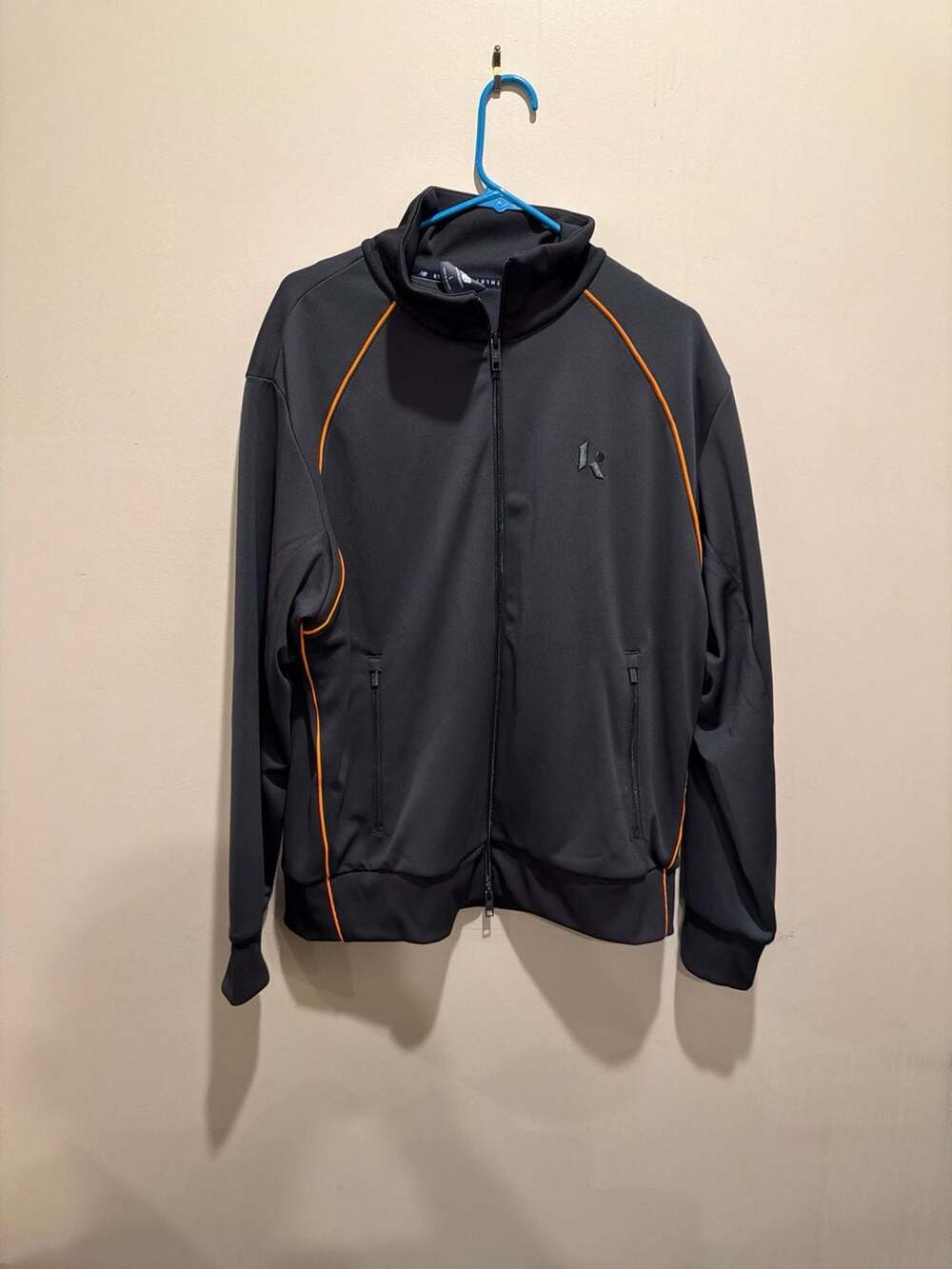 New Balance x Klutch Athletics Track Jacket Black/Orange Size L MJ41605-ACK